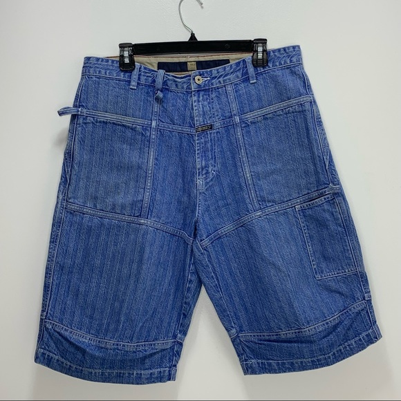 Marithe Francois Girbaud Other - MFG Striped Jean Denim Shorts Y2K